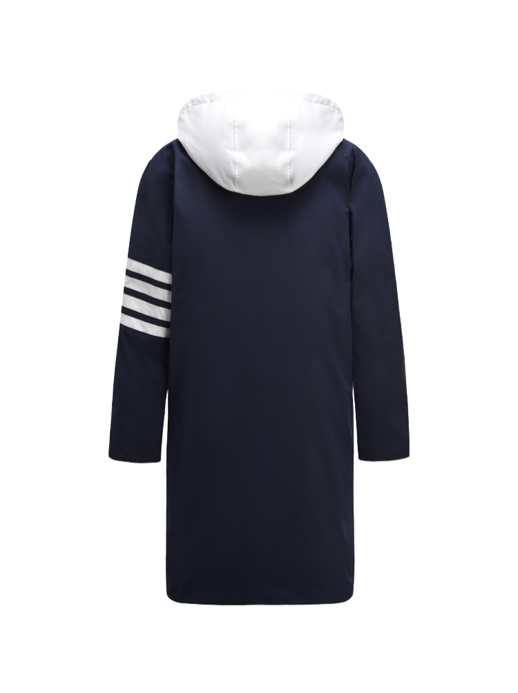 Unisex long hooded jacket