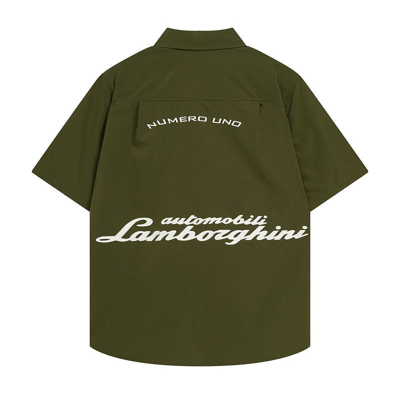 Rhude x Automobili Lamborghini Short Sleeve Button‑Up Shirt