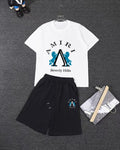 Amiri Beverly Hills Graphic Short‑Sleeve T‑Shirt & Drawstring Shorts Two‑Piece Set