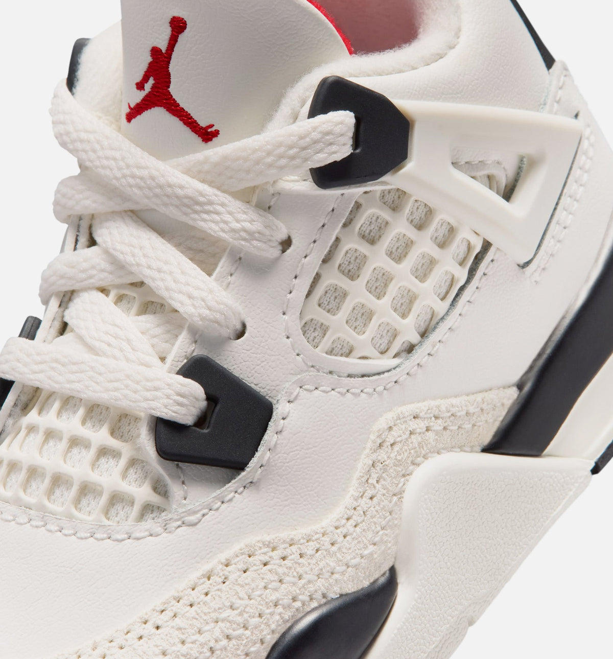 Air Jordan 4 Retro "Flight Club" Infant/Toddler Shoe – Sail/Black/University Red