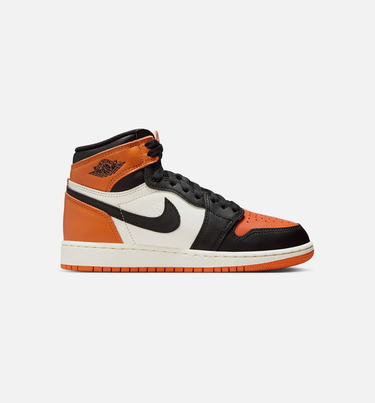 Air Jordan 1 Retro High OG Grade School Lifestyle Shoe - Black/Sail/Starfish
