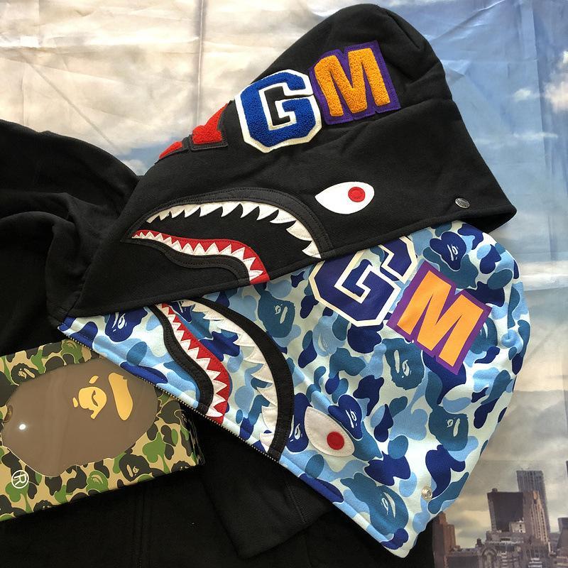 Bathing Ape Hoodie Autumn and Winter Fashion Brand Cardigan Zipper Hoodie Youth Fashion