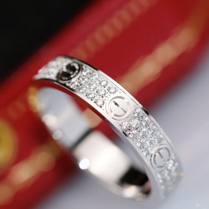 CARTIER LOVE RING 3.6MM DIAMOND PAVED