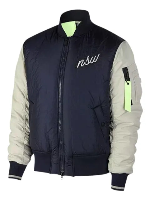 Nike embroidered-logo bomber jacket
