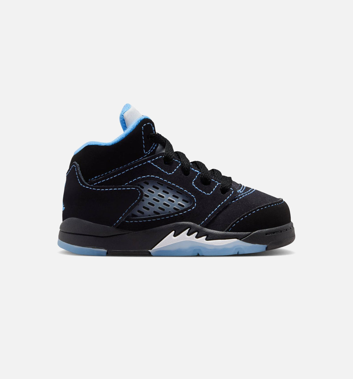 Air Jordan 5 Retro Black Carolina Infant/Toddler Shoes | Black/University Blue/White