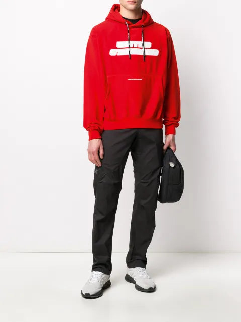 United Standard drawstring logo print hoodie