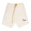 Cream Script Logo Shorts