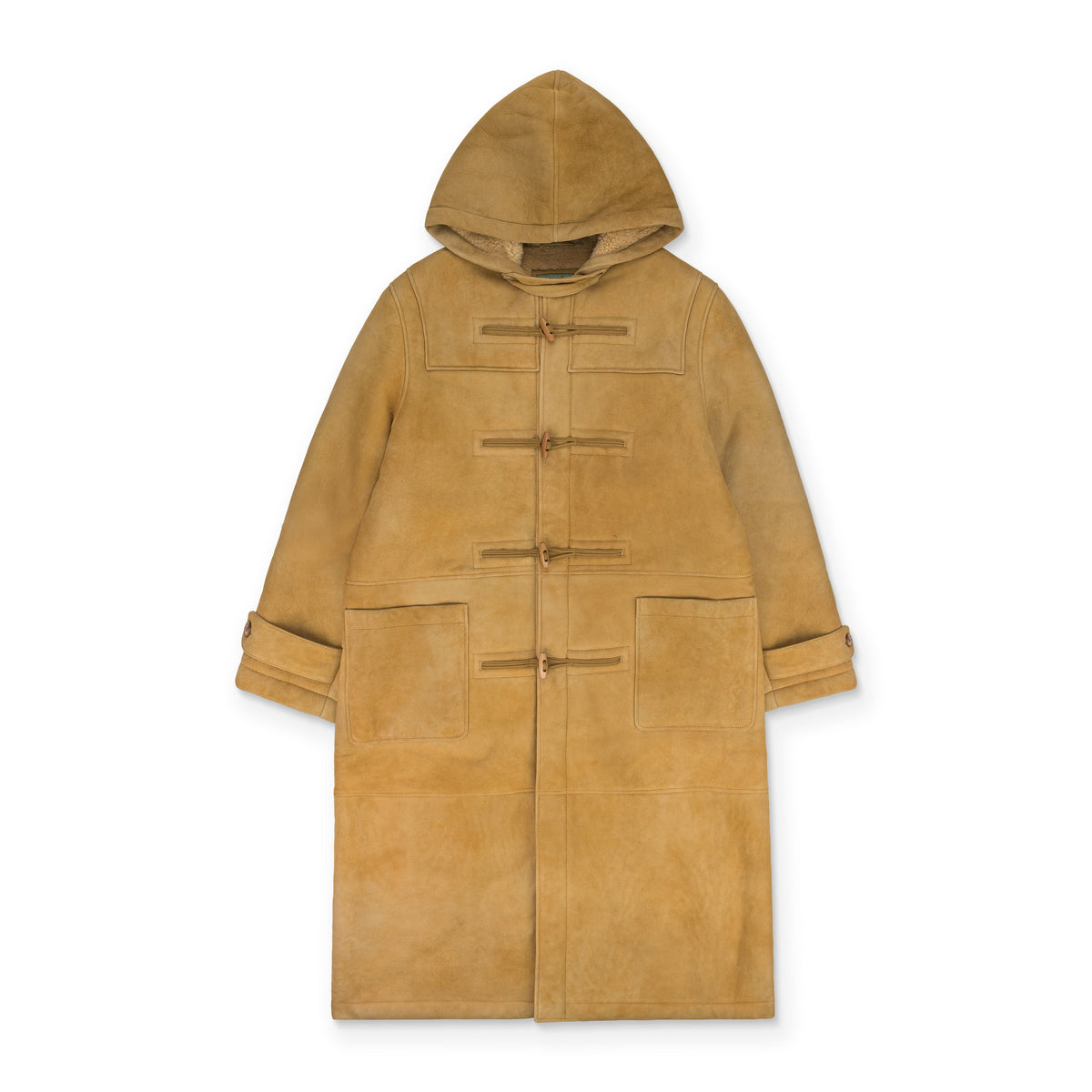 Camel Derry Shearling Duffle Coat
