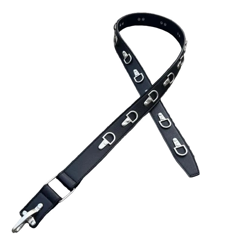 Thug Club Fullmetal Alchemist Black Belt Metal D-Ring Punk Waist Belt