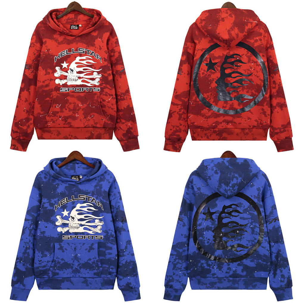 Hellstar Sports Tie-Dye Skull Hoodie