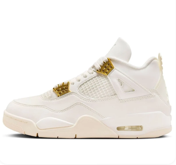 Air Jordan 4 Retro 'Metallic Gold' – Women's Sneakers AQ9129-170