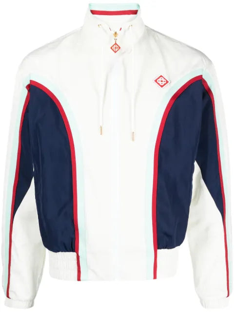 Casablanca panelled zip-up track jacket