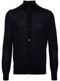 Ballantyne roll-neck wool cardigan