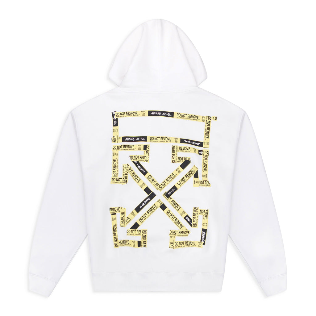 White Tape Arrow Hoodie