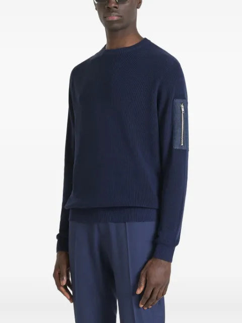 Antony Morato ribbed zip-pocket jumper
