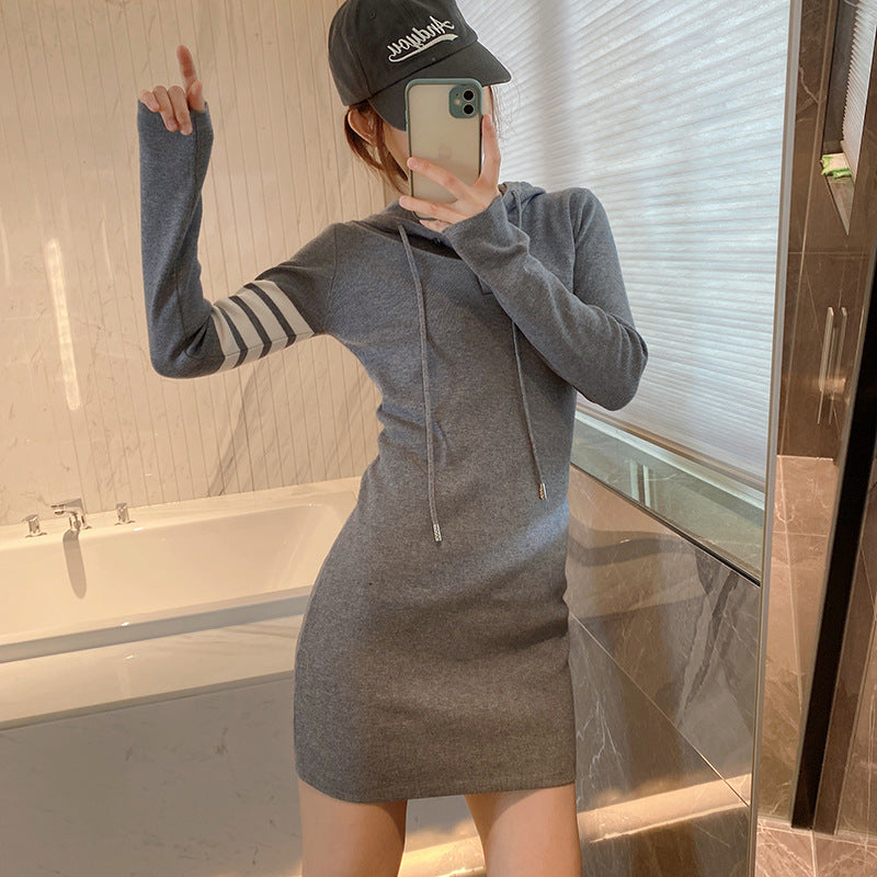 Thom Browne Women's Contrast Hem Hip Dress