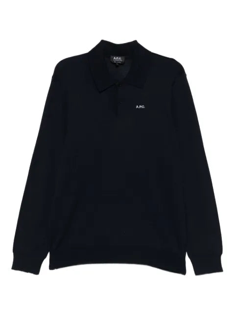A.P.C. long sleeves polo shirt
