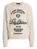 Dolce & Gabbana cable-knit logo sweater
