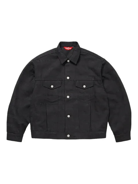 Supreme jacquard logos denim trucker jacket