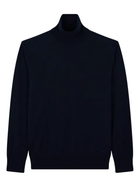 Paul & Shark stretch turtleneck shark embroidery sweater