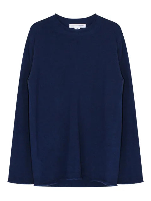 Comme Des Garçons Shirt rolled-hem wool sweater
