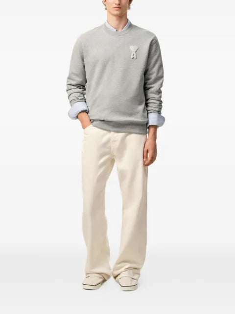 AMI Paris cotton knitted Ami De Coeur sweatshirt