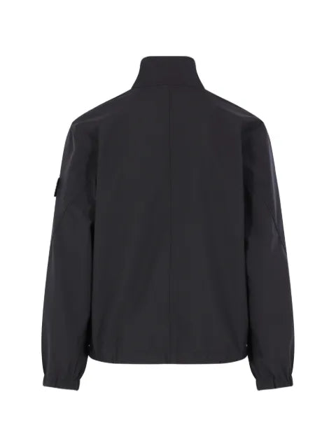 Stone Island 4100022 light soft shell-R E.DYE® technology in recycled polyester stand-collar jacket with water and wind-resistant membrane