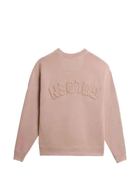 Golden Goose powder-pink sweatshirt with reverse logo on the back - Jersey Capsule