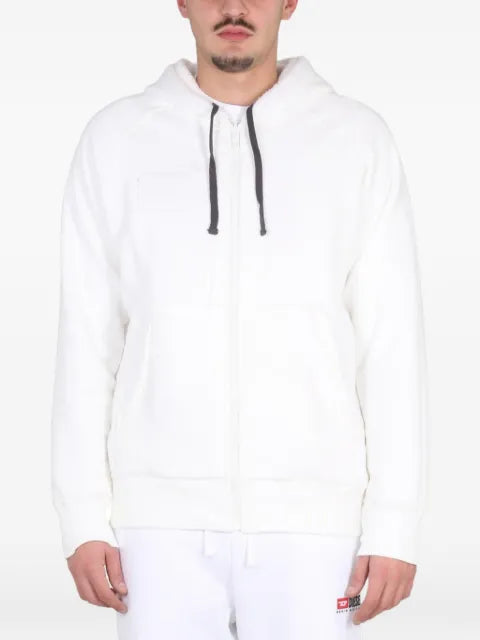 Diesel logo-patch zip-up hoodie