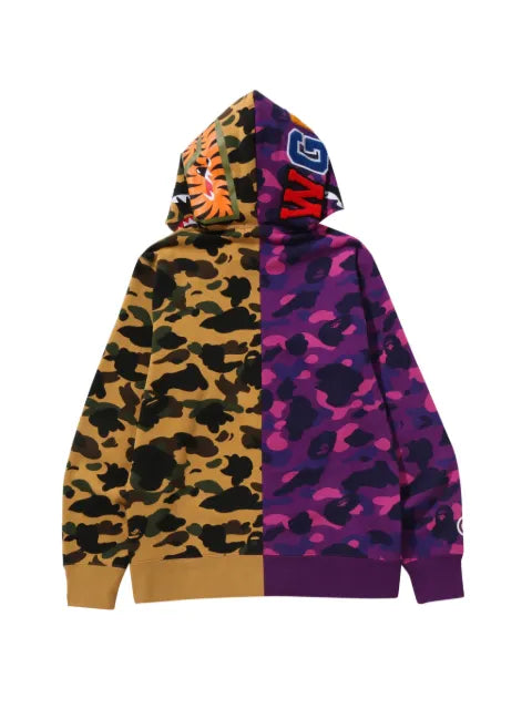 A BATHING APE® split-camo full-zip hoodie