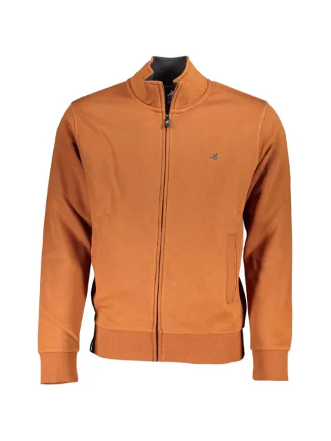 U.S. Grand embroidered-logo zip-up cotton sweatshirt