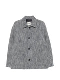 SANDRO button-up wing-collar jacket