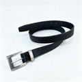 Litchi Grain Cowhide Belt Vintage Engraved Pin Buckle Waist Belt