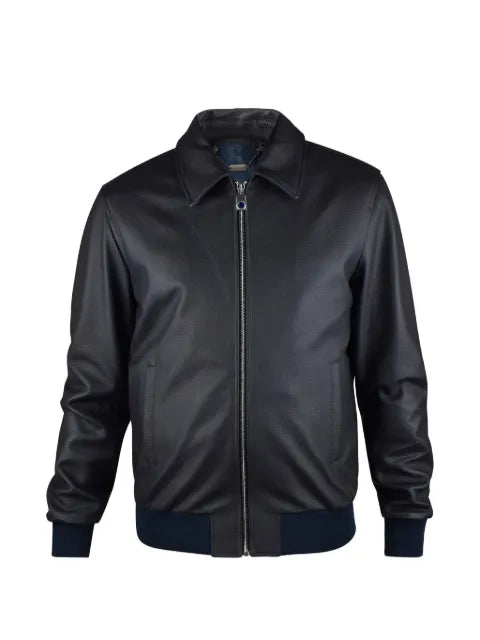 Billionaire zip-up leather jacket
