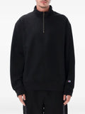 Champion quarter-zip logo-patch sweater