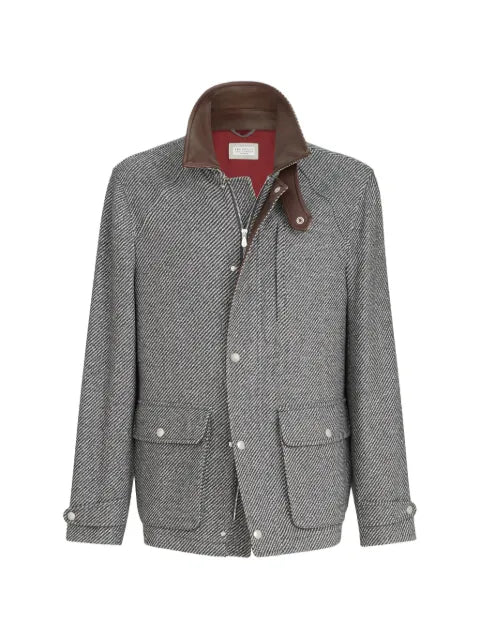 Brunello Cucinelli diagonal field jacket