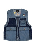 Pas de Mer Postcard mesh-panelled gilet