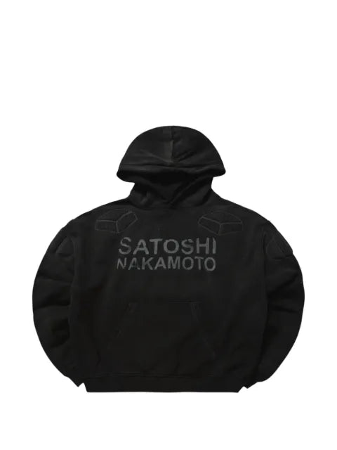 SATOSHI NAKAMOTO Moto padded hoodie