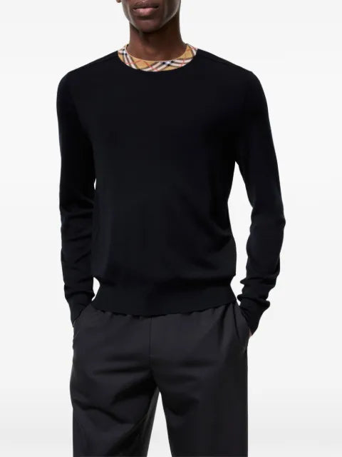 Burberry Check-trim wool sweater