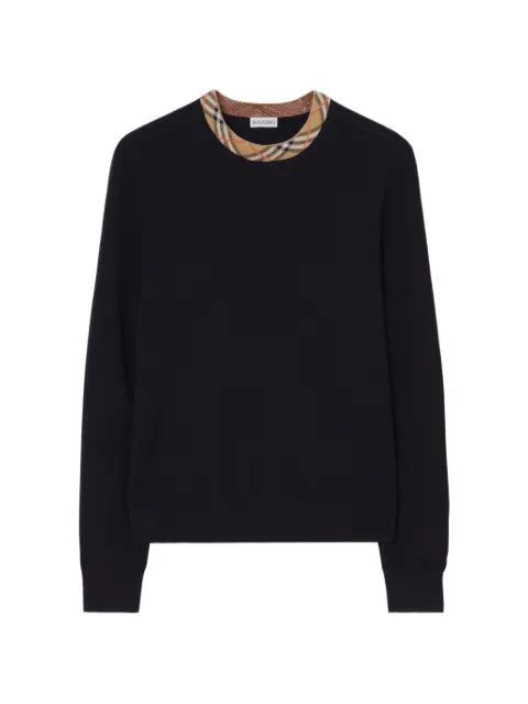 Burberry Check-trim wool sweater