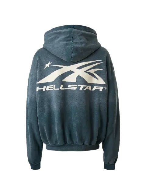 HELLSTAR logo-print zip-up hoodie