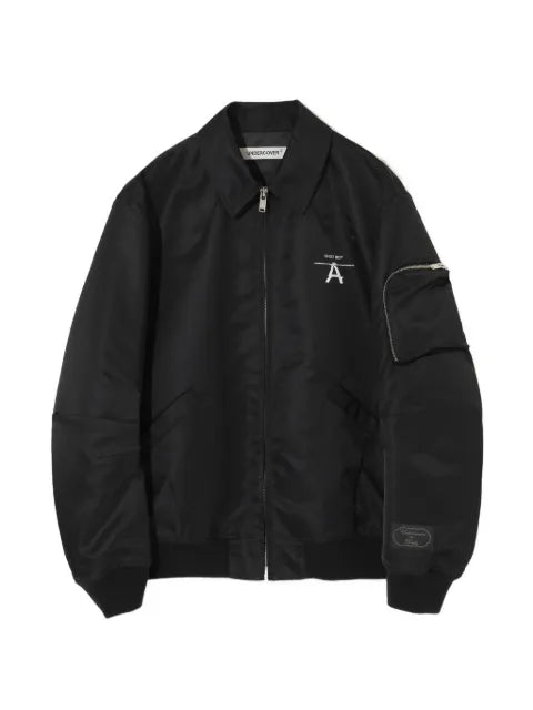 Undercover logo-print zip-up jacket