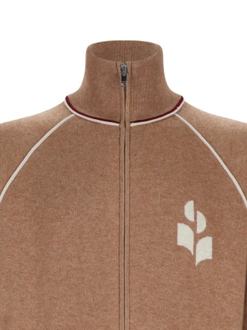 MARANT Sergio logo-embroidered zip-up cardigan