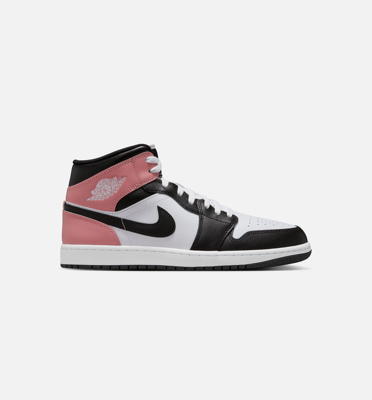 Air Jordan 1 Mid Mens Lifestyle Shoe - White/Rust Pink/Black