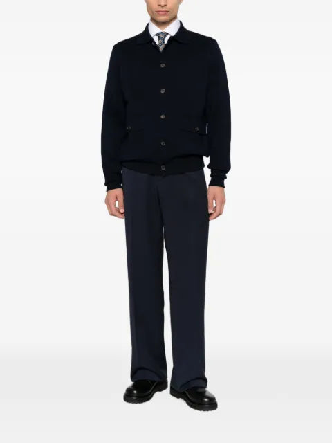 Corneliani button-up flap-pocket cardigan