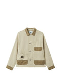 CHOCOOLATE panelled corduroy-collar jacket