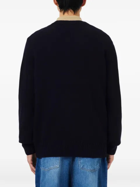 Lacoste logo-patch wool sweater