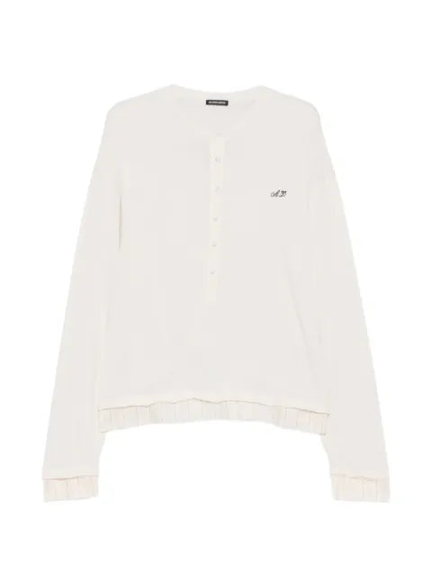 Ann Demeulemeester layered-effect Henley-neck T-shirt