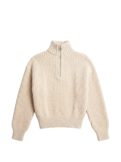 Bram’s Fruit Fisherman logo-intarsia quarter-zip sweater