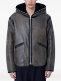 OUR LEGACY hooded zip-up leather jacket